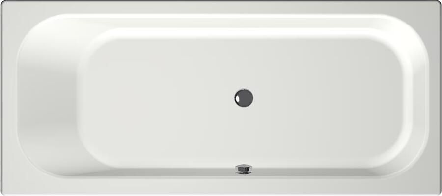 Xenz Ligbad Inbouw Aruba Rechthoek 1-2 Persoons Duobad 80x190x45cm Acryl Edelweiss Mat met Poten - Foto 4