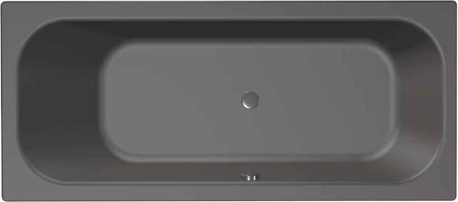 Xenz Ligbad Inbouw Aruba Rechthoek 1-2 Persoons Duobad 75x170x45cm Acryl Antraciet Mat met Poten - Foto 5