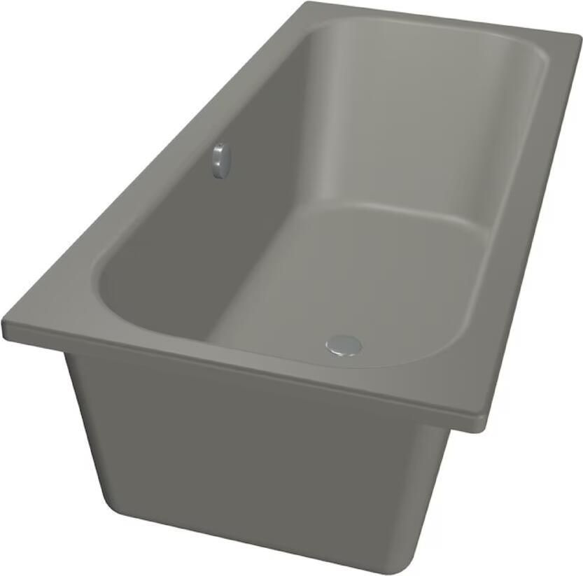 Xenz Ligbad Inbouw Aruba Rechthoek 1-2 Persoons Duobad 80x190x45cm Acryl Cement Mat met Poten - Foto 2