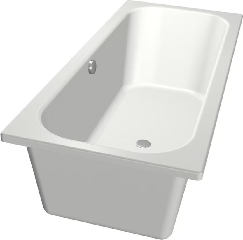 Xenz Ligbad Inbouw Aruba Rechthoek 1-2 Persoons Duobad 80x180x45cm Acryl Pergamon Hoogglans met Poten - Foto 4