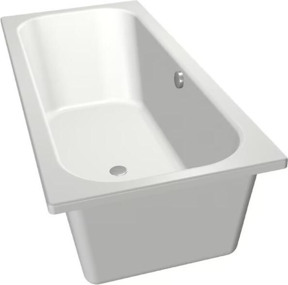 Xenz Ligbad Aruba | Inbouw | 180x80 cm | Incl.Badafvoer | Met overloop | Acryl | Rechthoekig | Wit glans