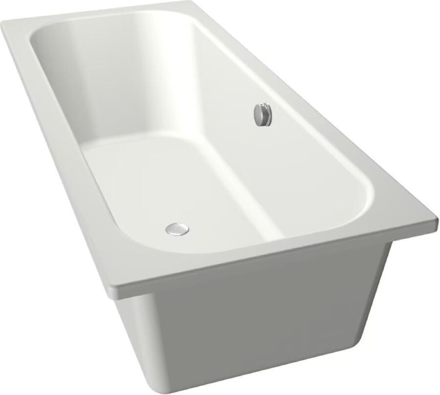 Xenz Ligbad Aruba | Inbouw | 180x80 cm | Incl.Badafvoer | Met overloop | Acryl | Mat wit