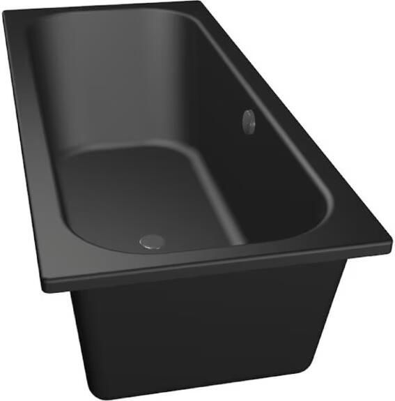 Xenz Ligbad Aruba | Inbouw | 180x80 cm | Incl.Badafvoer | Met overloop | Acryl | Zwart mat - Foto 2