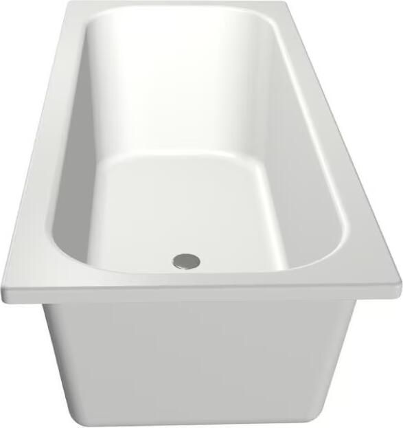 Xenz Ligbad Aruba | Inbouw | 170x75 cm | Incl.Badafvoer | Zonder overloop | Acryl | Glans wit