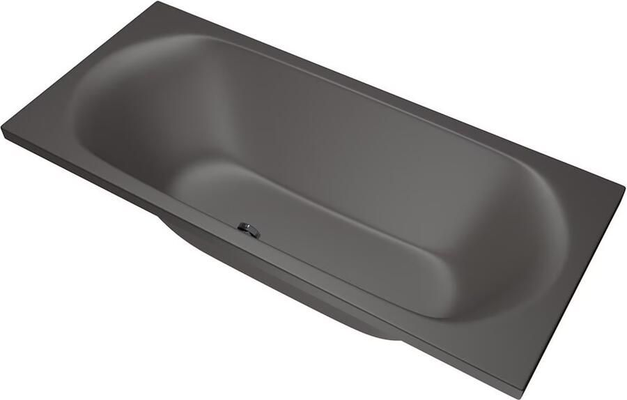 Xenz Ligbad Cuba | Inbouw | 180x80 cm | Incl.Badafvoer | Met overloop | Acryl | Antraciet mat - Foto 2