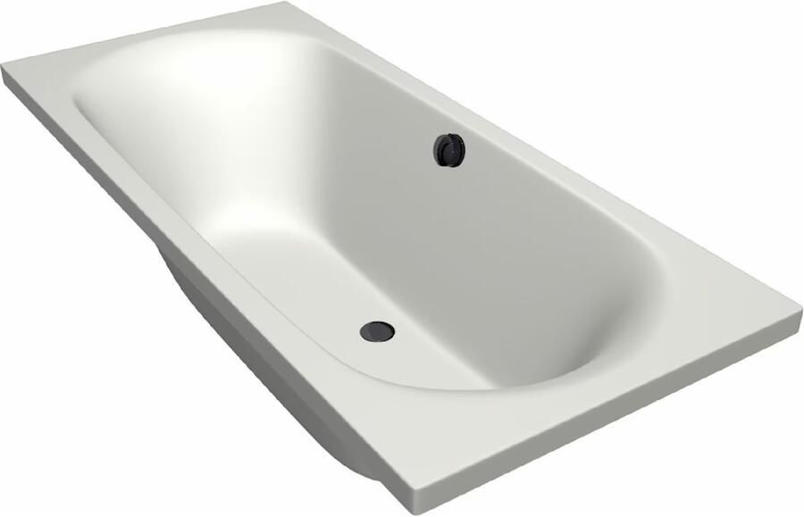 Xenz Ligbad Cuba | Inbouw | 180x80 cm | Incl.Badafvoer | Met overloop | Acryl | Mat wit