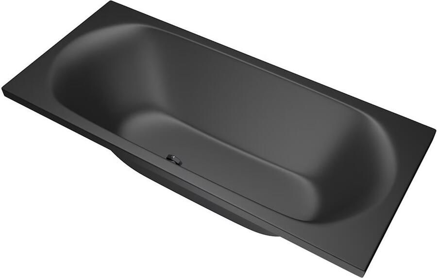 Xenz Ligbad Cuba | Inbouw | 180x80 cm | Incl.Badafvoer | Met overloop | Acryl | Zwart mat - Foto 2