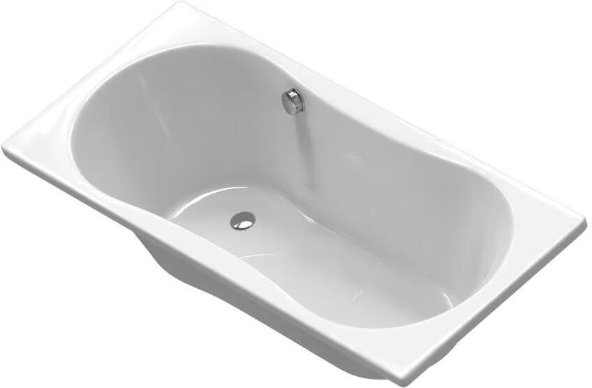 Xenz Ligbad Inbouw Dominica Rechthoek 1-2 Persoons Duobad 75x170x44cm Acryl Wit Hoogglans met Poten - Foto 4