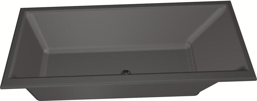 Xenz Ligbad Kristal | Inbouw | 160x75 cm | Incl.Badafvoer | Met overloop | Acryl | Antraciet mat - Foto 2