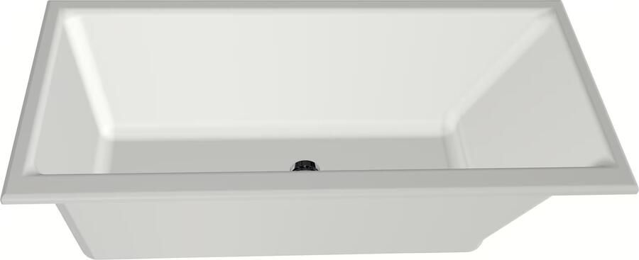 Xenz Ligbad Kristal | Inbouw | 160x75 cm | Incl.Badafvoer | Met overloop | Acryl | Mat wit - Foto 2