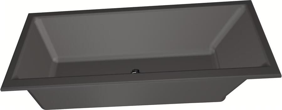 Xenz Ligbad Kristal | Inbouw | 170x75 cm | Incl.Badafvoer | Met overloop | Acryl | Antraciet mat - Foto 2