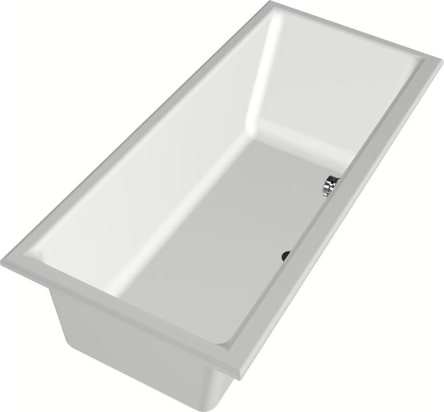 Xenz Ligbad Kristal | Inbouw | 170x75 cm | Incl.Badafvoer | Met overloop | Acryl | Glans wit - Foto 2