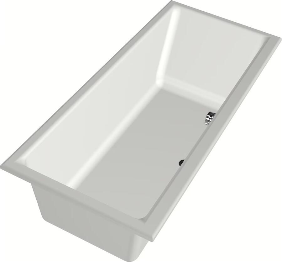 Xenz Ligbad Kristal | Inbouw | 170x75 cm | Incl.Badafvoer | Met overloop | Acryl | Mat wit - Foto 2