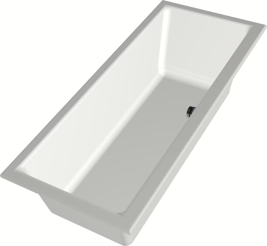 Xenz Ligbad Kristal | Inbouw | 180x80 cm | Incl.Badafvoer | Met overloop | Acryl | Mat wit - Foto 2