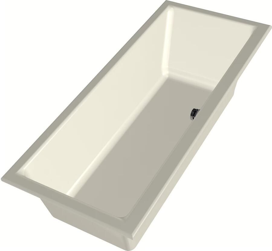 Xenz Ligbad Kristal | Inbouw | 180x80 cm | Incl.Badafvoer | Met overloop | Acryl | Pergamon glans