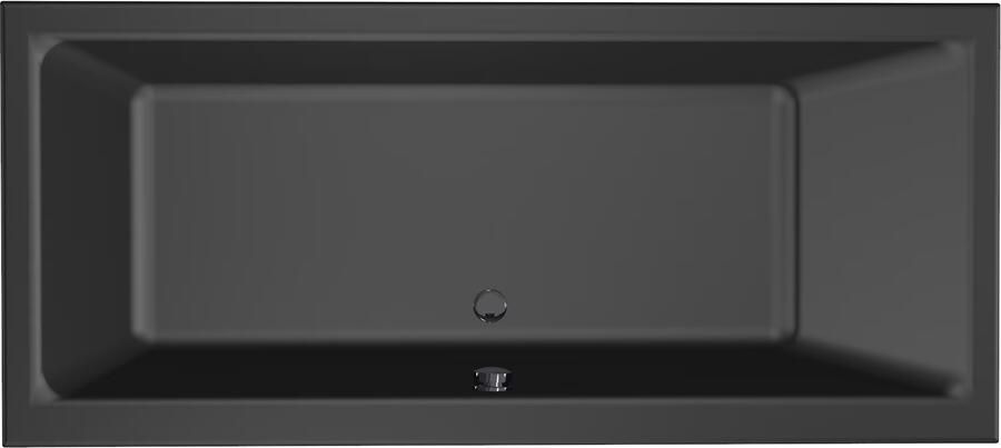 Xenz Ligbad Kristal | Inbouw | 180x80 cm | Incl.Badafvoer | Met overloop | Acryl | Zwart mat - Foto 3