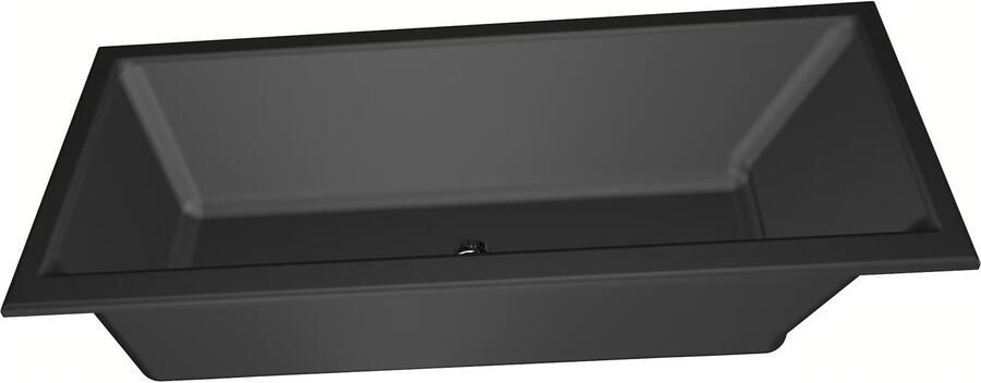 Xenz Ligbad Kristal | Inbouw | 180x80 cm | Incl.Badafvoer | Met overloop | Acryl | Zwart mat - Foto 4