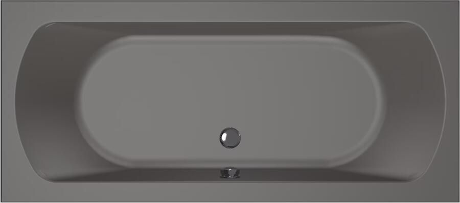 Xenz Ligbad Inbouw Lagoon Rechthoek 1-2 Persoons Duobad 75x170x50cm Acryl Antraciet Mat met Poten - Foto 4