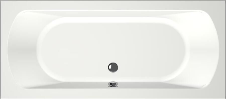 Xenz Ligbad Inbouw Lagoon Rechthoek 1-2 Persoons Duobad 75x170x50cm Acryl Edelweiss Mat met Poten - Foto 4