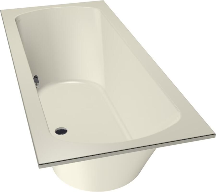 Xenz Ligbad Inbouw Lagoon Rechthoek 1-2 Persoons Duobad 75x170x50cm Acryl Pergamon Hoogglans met Poten