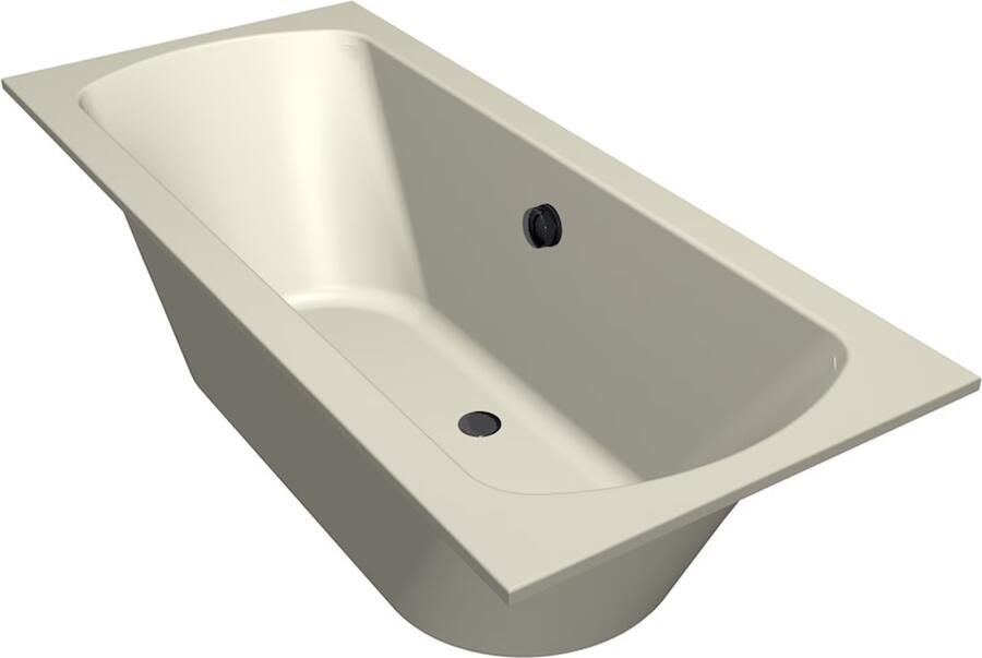 Xenz Ligbad Inbouw Lagoon Rechthoek 1-2 Persoons Duobad 75x170x50cm Acryl Pergamon Hoogglans met Poten - Foto 2
