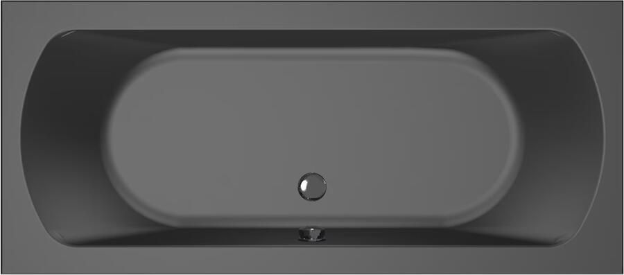 Xenz Ligbad Inbouw Lagoon Rechthoek 1-2 Persoons Duobad 75x170x50cm Acryl Ebony Zwart Mat met Poten - Foto 4