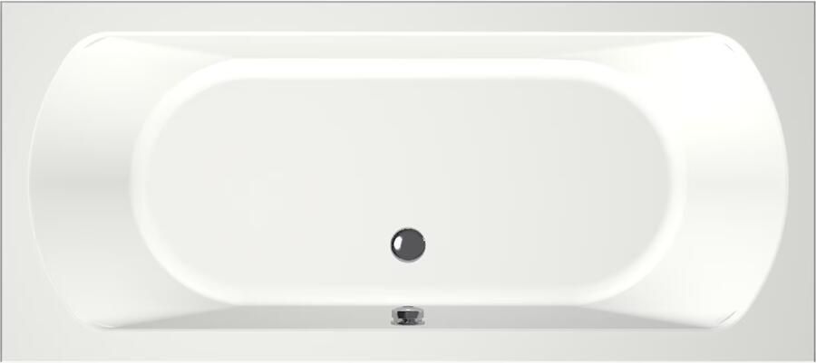 Xenz Ligbad Inbouw Lagoon Rechthoek 1-2 Persoons Duobad 80x180x50cm Acryl Edelweiss Mat met Poten - Foto 4