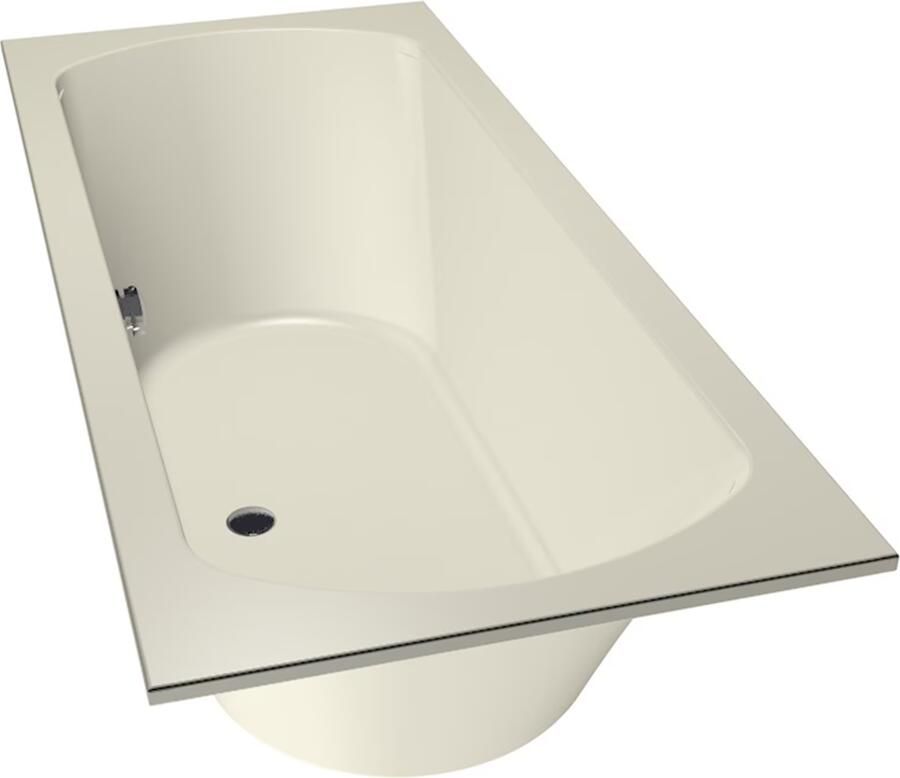 Xenz Ligbad Inbouw Lagoon Rechthoek 1-2 Persoons Duobad 80x180x50cm Acryl Pergamon Hoogglans met Poten - Foto 2