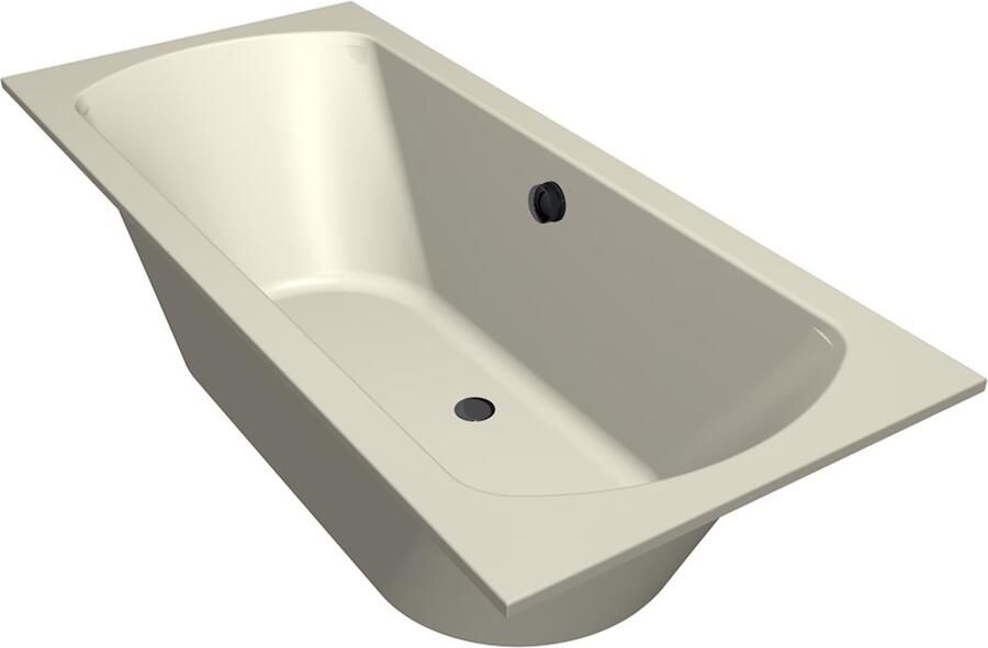 Xenz Ligbad Inbouw Lagoon Rechthoek 1-2 Persoons Duobad 80x180x50cm Acryl Pergamon Hoogglans met Poten - Foto 3