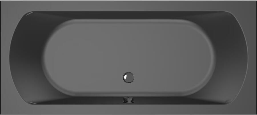 Xenz Ligbad Inbouw Lagoon Rechthoek 1-2 Persoons Duobad 80x180x50cm Acryl Ebony Zwart Mat met Poten - Foto 4