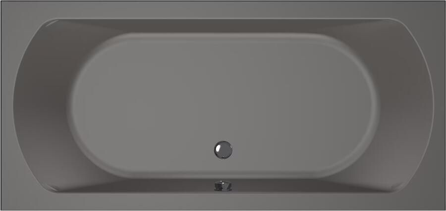 Xenz Ligbad Inbouw Lagoon Rechthoek 1-2 Persoons Duobad 90x190x50cm Acryl Antraciet Mat met Poten - Foto 3