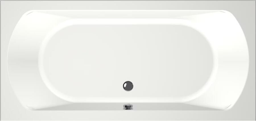 Xenz Ligbad Inbouw Lagoon Rechthoek 1-2 Persoons Duobad 90x190x50cm Acryl Edelweiss Mat met Poten - Foto 3