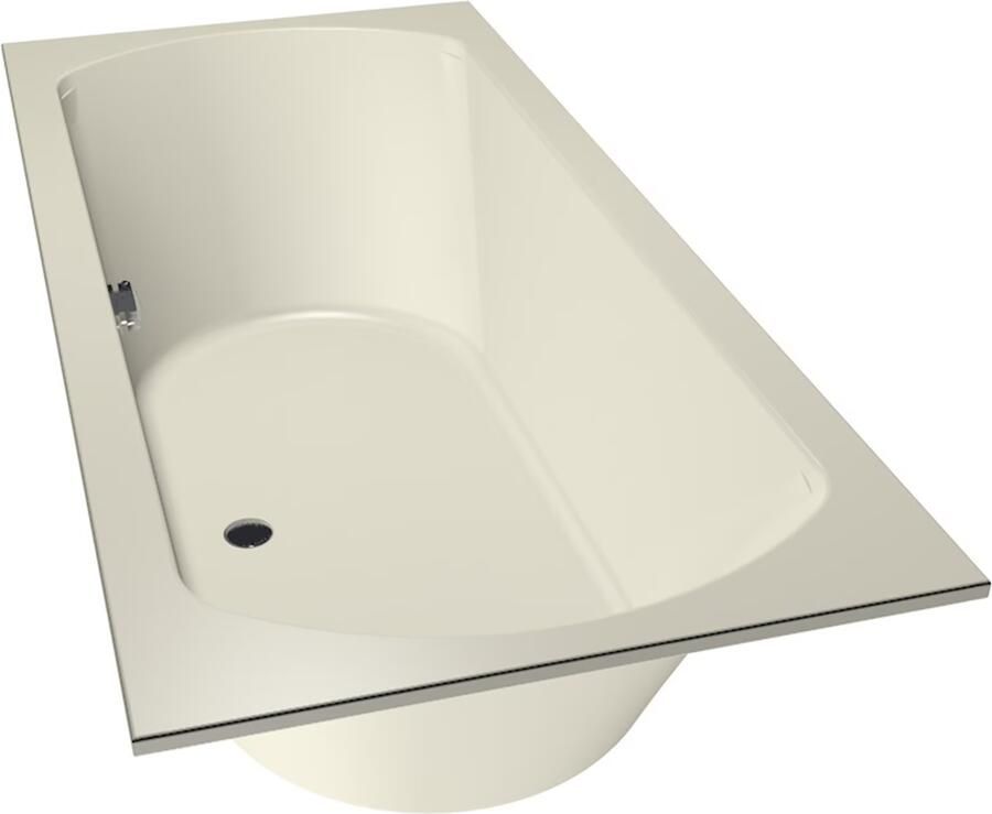 Xenz Ligbad Inbouw Lagoon Rechthoek 1-2 Persoons Duobad 90x190x50cm Acryl Pergamon Hoogglans met Poten