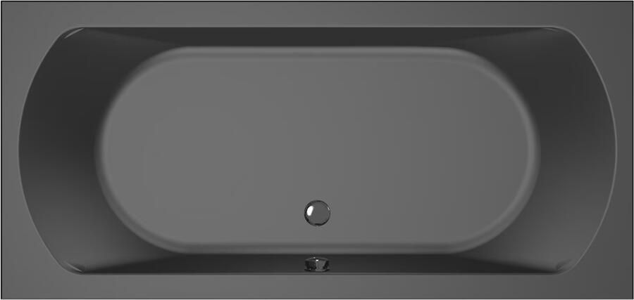 Xenz Ligbad Inbouw Lagoon Rechthoek 1-2 Persoons Duobad 90x190x50cm Acryl Ebony Zwart Mat met Poten - Foto 4