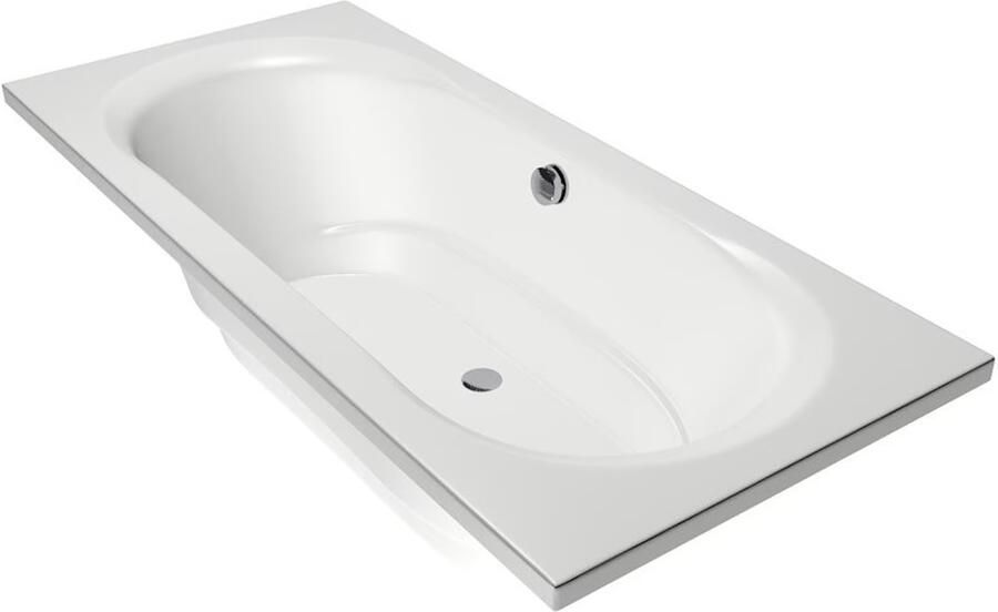 Xenz Ligbad Inbouw Martinique Rechthoek 1-2 Persoons Duobad 80x180x44cm Acryl Wit Hoogglans met Poten - Foto 3