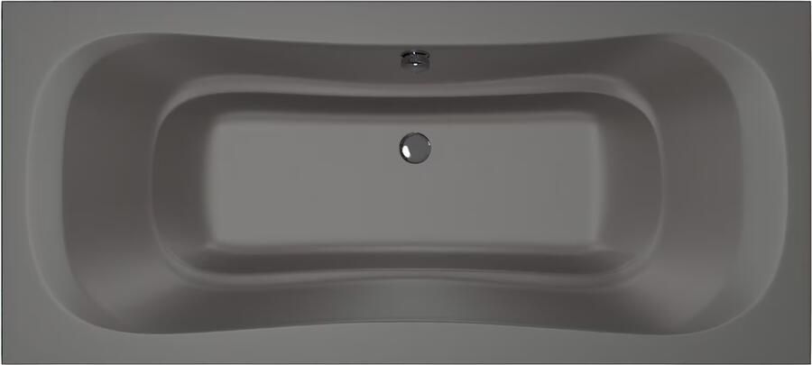 Xenz Ligbad Inbouw Nassau Rechthoek 1-2 Persoons Duobad 90x200x49cm Acryl Antraciet Mat met Poten - Foto 3