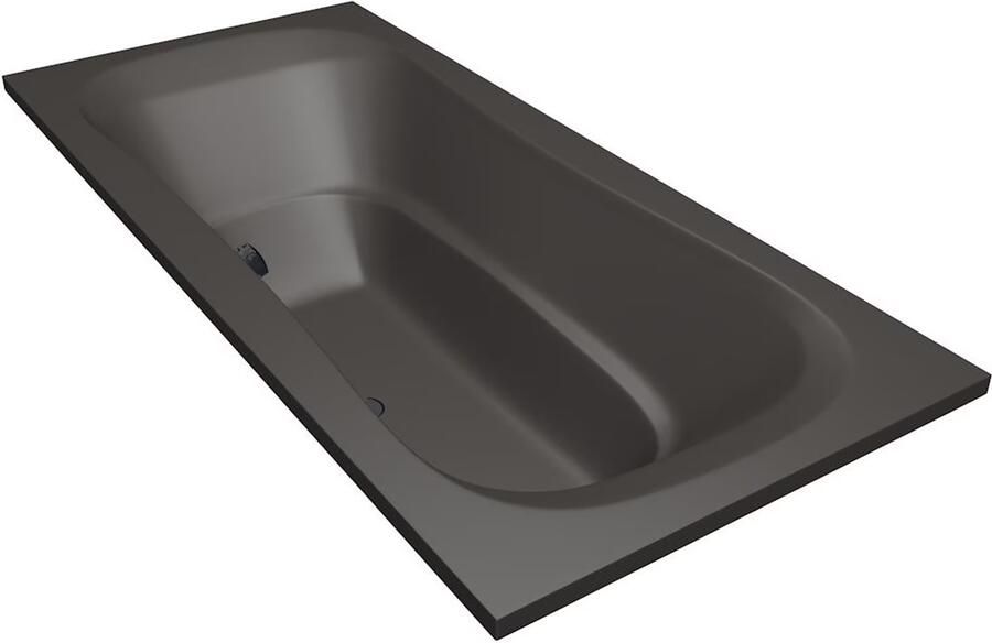 Xenz Ligbad Inbouw Nassau Rechthoek 1-2 Persoons Duobad 90x200x49cm Acryl Antraciet Mat met Poten