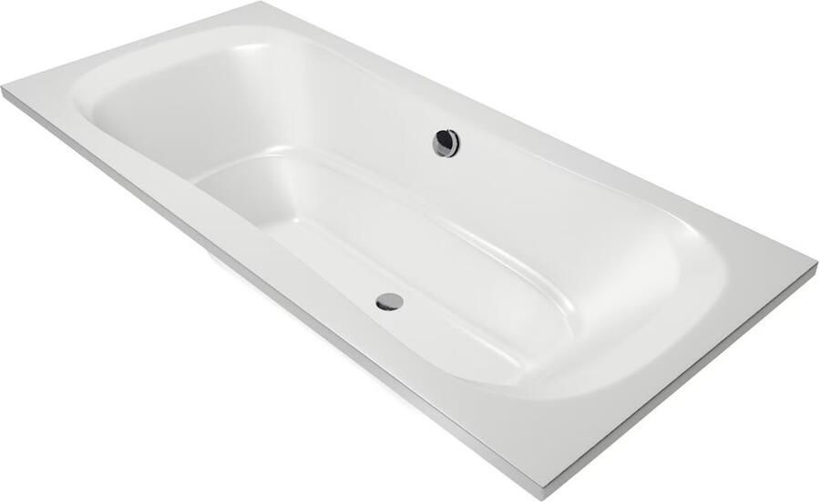 Xenz Ligbad Inbouw Nassau Rechthoek 1-2 Persoons Duobad 90x200x49cm Acryl Wit Hoogglans met Poten - Foto 4