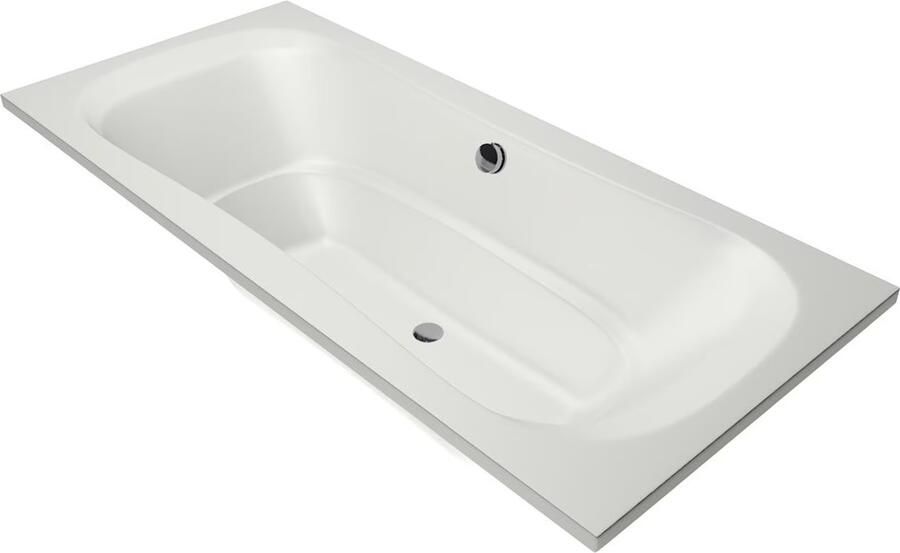 Xenz Ligbad Inbouw Nassau Rechthoek 1-2 Persoons Duobad 90x200x49cm Acryl Edelweiss Mat met Poten - Foto 3