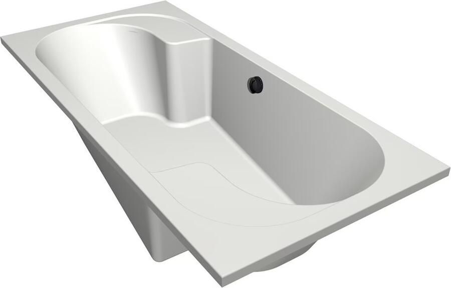 Xenz Ligbad Parel | Inbouw | 190x90 cm | Incl.Badafvoer | Met overloop | Acryl | Glans wit - Foto 2