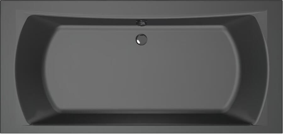 Xenz Ligbad Robijn | Inbouw | 180x80 cm | Incl.Badafvoer | Met overloop | Acryl | Antraciet mat - Foto 5