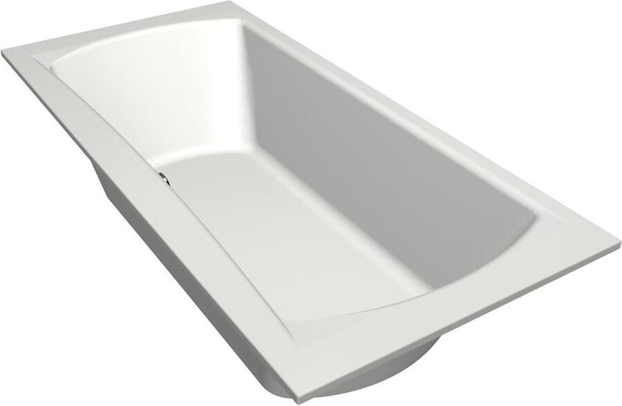 Xenz Ligbad Inbouw Robijn Rechthoek 1-2 Persoons Duobad 80x180x45cm Acryl Glans Wit met Poten - Foto 2