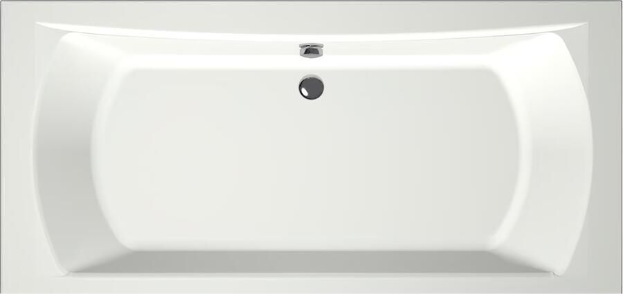 Xenz Ligbad Robijn | Inbouw | 180x80 cm | Incl.Badafvoer | Met overloop | Acryl | Mat wit - Foto 3