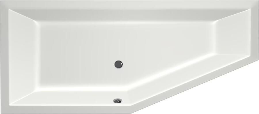 Xenz Ruimtebesparend bad Society compact | Links | 180x80 cm | Incl.Badafvoer | Met overloop | Acryl | Pergamon glans - Foto 11