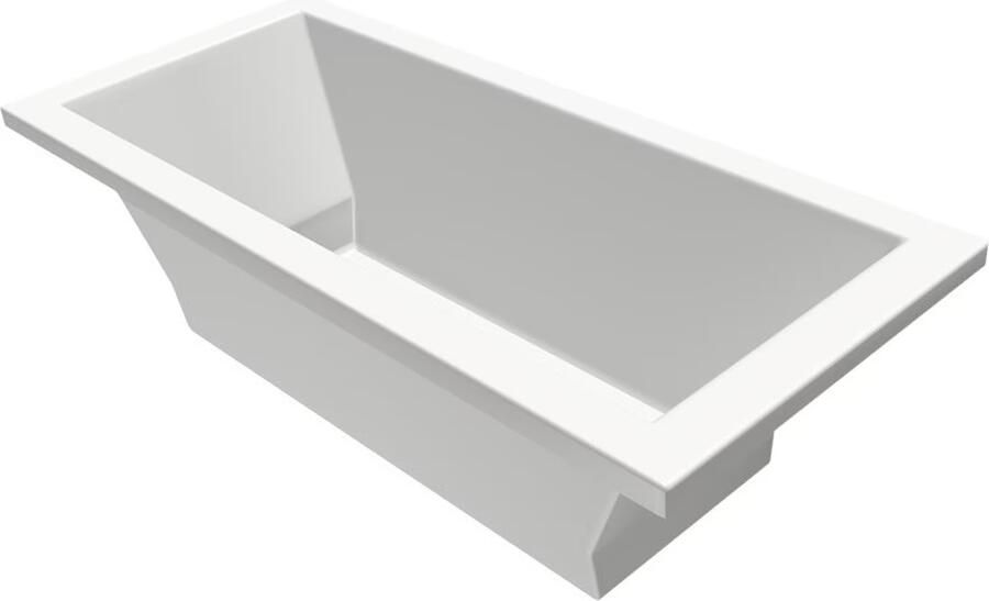 Xenz Ligbad Inbouw Society Rechthoek 1-2 Persoons Duobad 90x200x50cm Acryl Bahama Beige Hoogglans met Poten - Foto 9