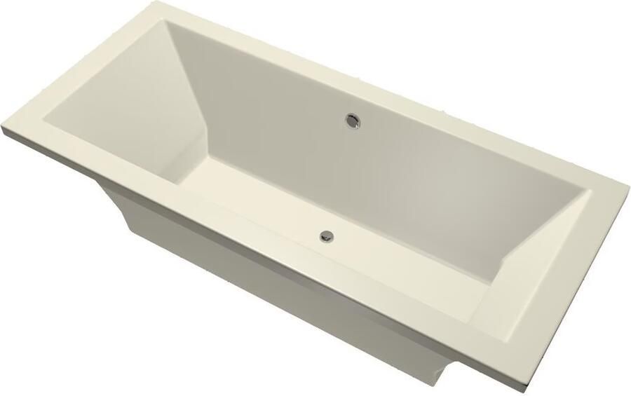 Xenz Ligbad Inbouw Society Rechthoek 1-2 Persoons Duobad 120x190x50cm Acryl Bahama Beige Hoogglans met Poten - Foto 6