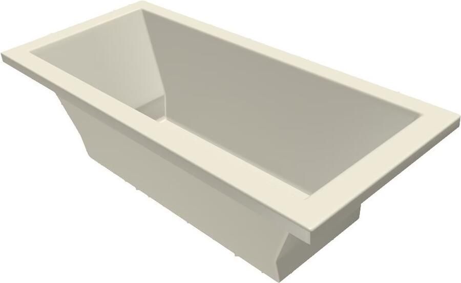 Xenz Ligbad Inbouw Society Rechthoek 1-2 Persoons Duobad 120x190x50cm Acryl Bahama Beige Hoogglans met Poten - Foto 9