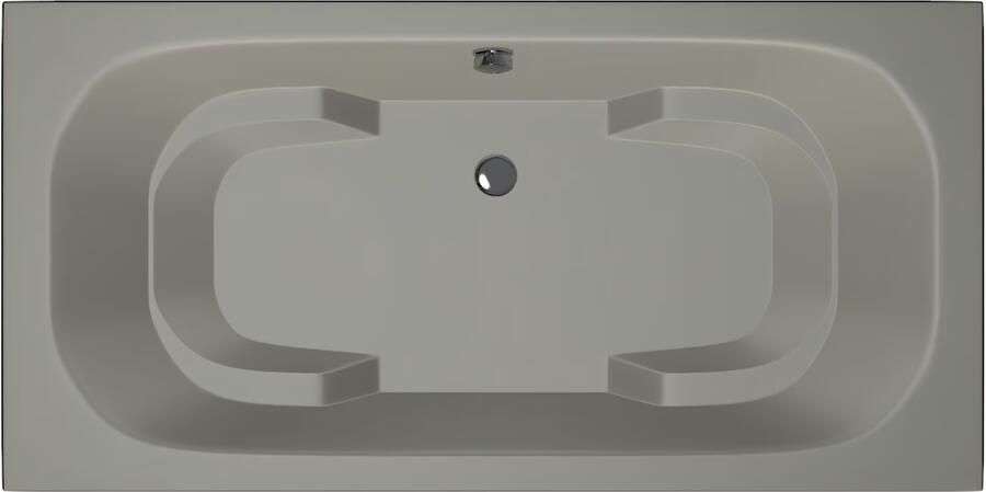 Xenz Ligbad Inbouw Tanga Rechthoek 1-2 Persoons Duobad 90x180x48cm Acryl Cement Mat met Poten - Foto 3