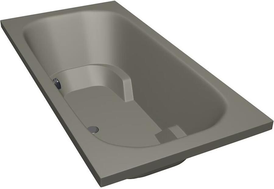 Xenz Ligbad Inbouw Tanga Rechthoek 1-2 Persoons Duobad 90x180x48cm Acryl Cement Mat met Poten