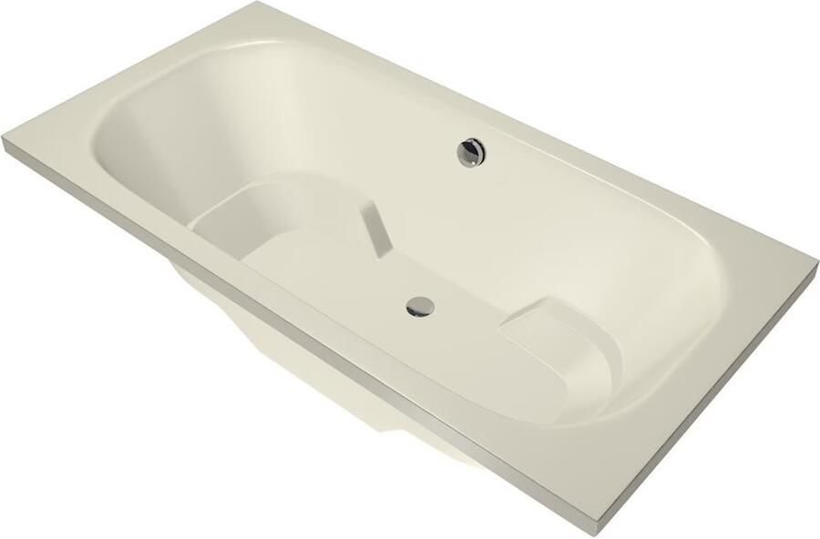 Xenz Ligbad Inbouw Tanga Rechthoek 1-2 Persoons Duobad 90x180x48cm Acryl Pergamon Hoogglans met Poten - Foto 2